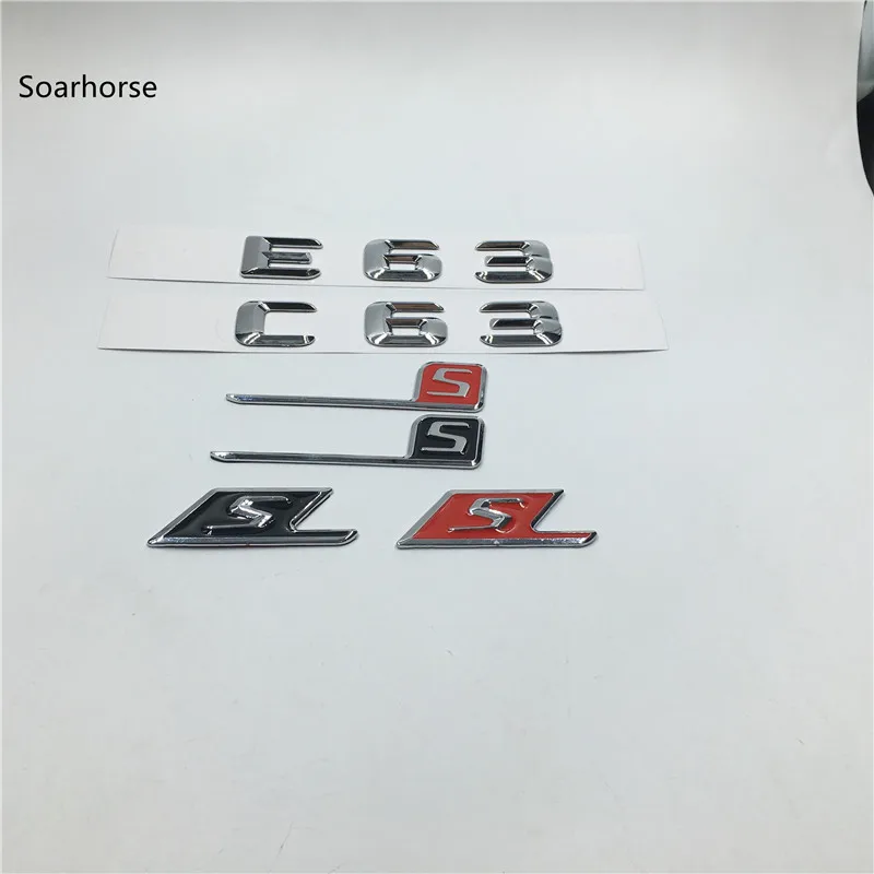 

Soarhorse Trunk Rear Emblem Badge Chrome Letters E63 C63 S for Mercedes W211 W212 E-CLASS C-Class E63S C63S
