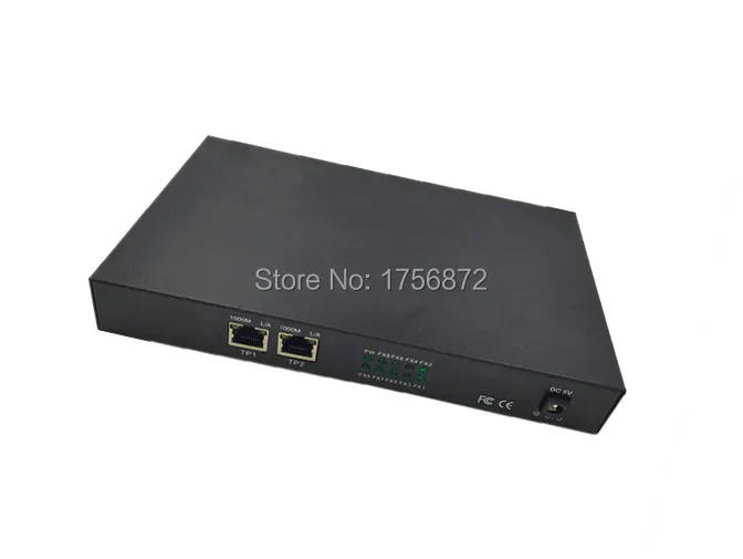 1 шт. 8F2E 1000 м SFP коммутатор 8 оптоволоконных портов 2 ethernet порта giga sfp волоконный