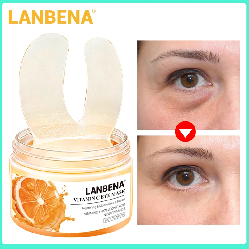 Увлажняющая маска для глаз LANBENA с витамином С против морщин сыворотка удаления