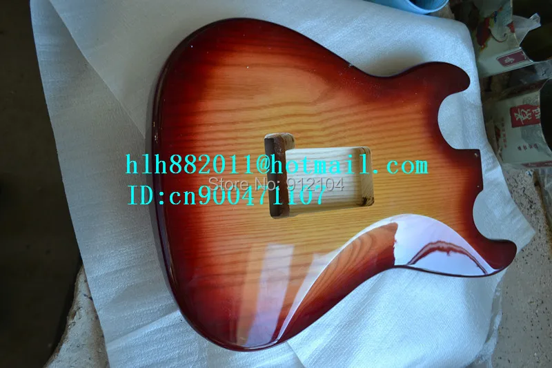 Новая китайская электрогитара тело в sunburst с золы из Китая + EMS бесплатная доставка