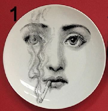 Горячая rosenthal Piero fornasetti тарелки Красивые иллюстрации подвесные декоративные ремесленные блюда для дома/отеля/бара фоновое украшение тарелка - Цвет: 1