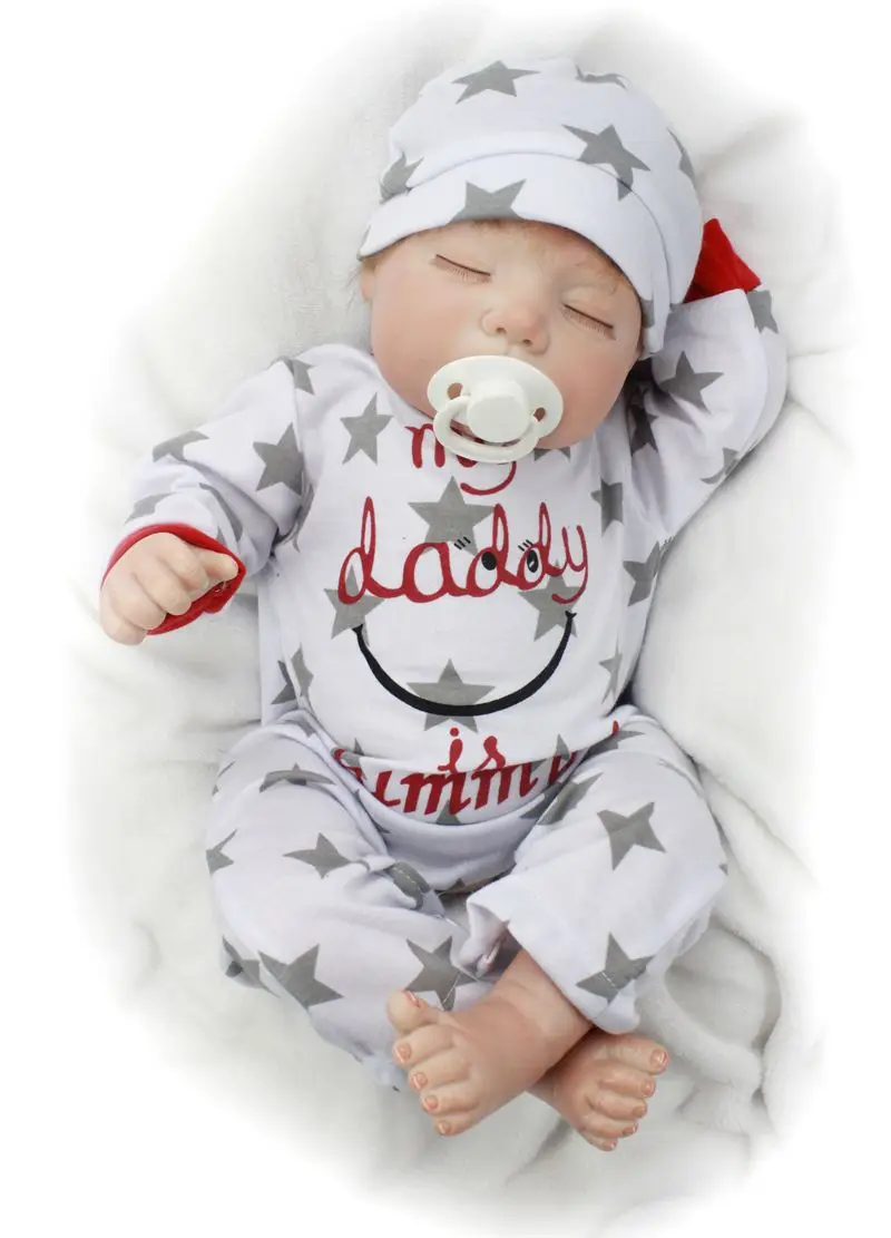 Reborn Baby Doll реалистичные мягкие силиконовые Reborn Младенцы мальчик/девочка 22 дюйма/55 см очаровательные Bebe дети Brinquedos boneca игрушки