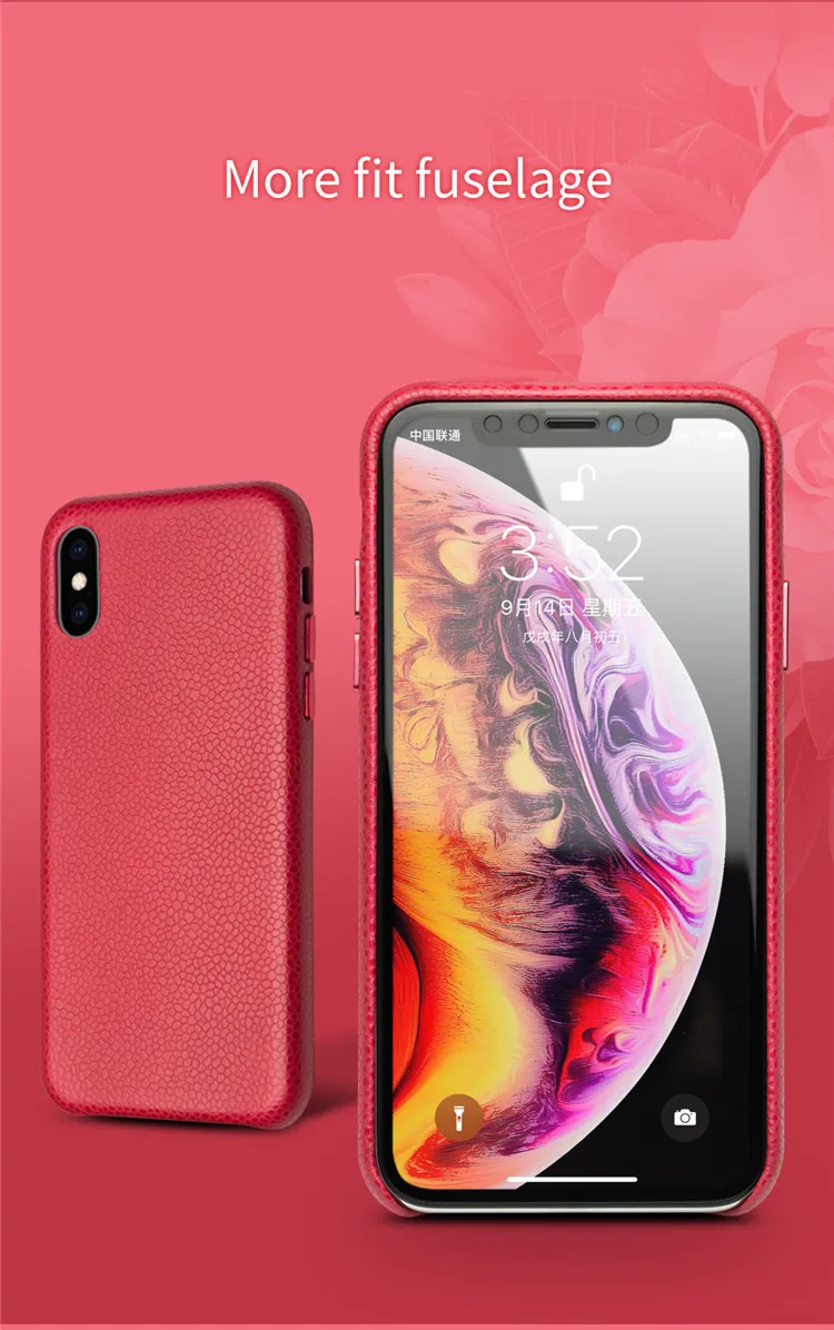 QIALINO модный ультра тонкий чехол для iPhone X/XS Роскошный чехол из натуральной кожи с рукавом задняя крышка для iPhone XS Max 6,5 Дюймов