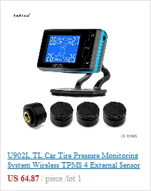 T680-WI Солнечный TPMS автомобильных шин Давление сигнализации Монитор Системы Дисплей 4 внешних Сенсор Температура Предупреждение