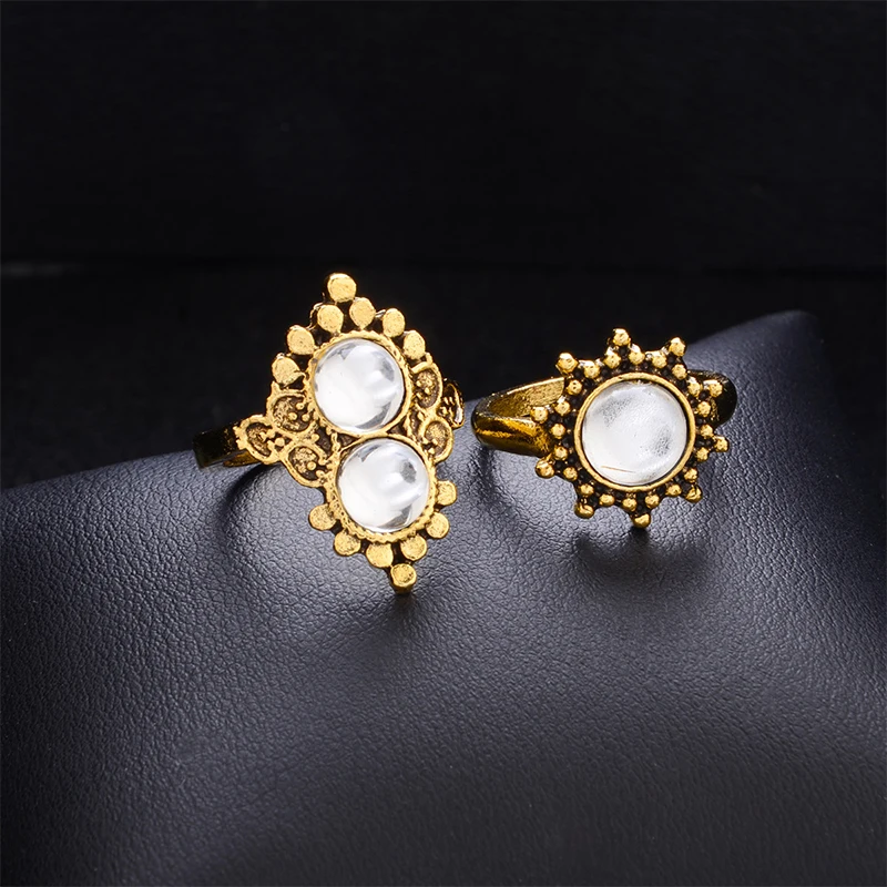 13 шт./компл. Женский комплект колец в стиле ретро с короной форме капли воды