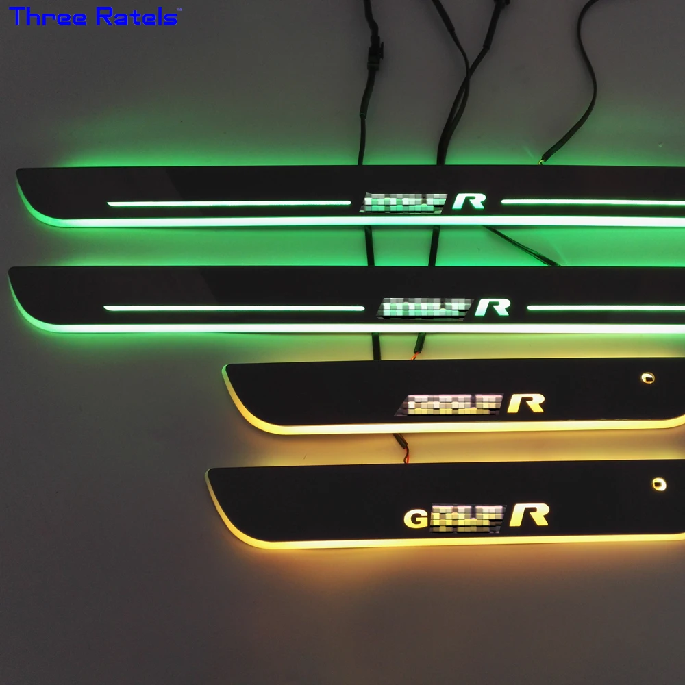 Для VW Golf LED Накладка на порог светящиеся дверные пороги светодиодные движущиеся