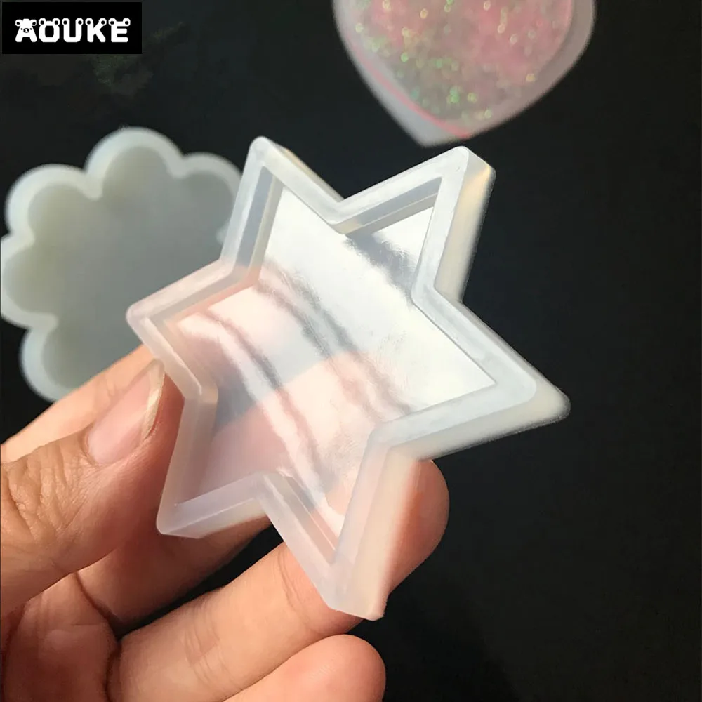 Эпоксидная смола для украшений в виде сердца Сакуры и звезд |