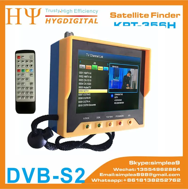 [Подлинный] KPT-356H 3,5 inchHandheld TFT lcd Многофункциональный(DVB-S/S2) цифровой спутниковый искатель лучше satelink WS-6906 6933