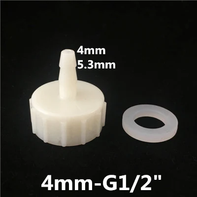 4mm-G1l2 1 шт. 1/" внутренняя резьба до 4 мм-20 мм пластиковые соединители для полива сада(с кремнезем гелевая прокладка - Цвет: 4mm-G1l2