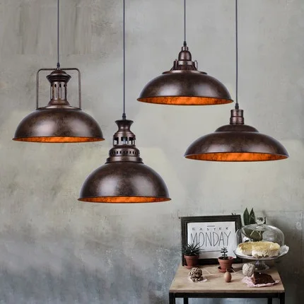 Simple Loft Style Iron Droplight Edison Industrial Vintage Pendant Light Fixtures For Dining Room Hanging Lamp Home Lighting | Освещение