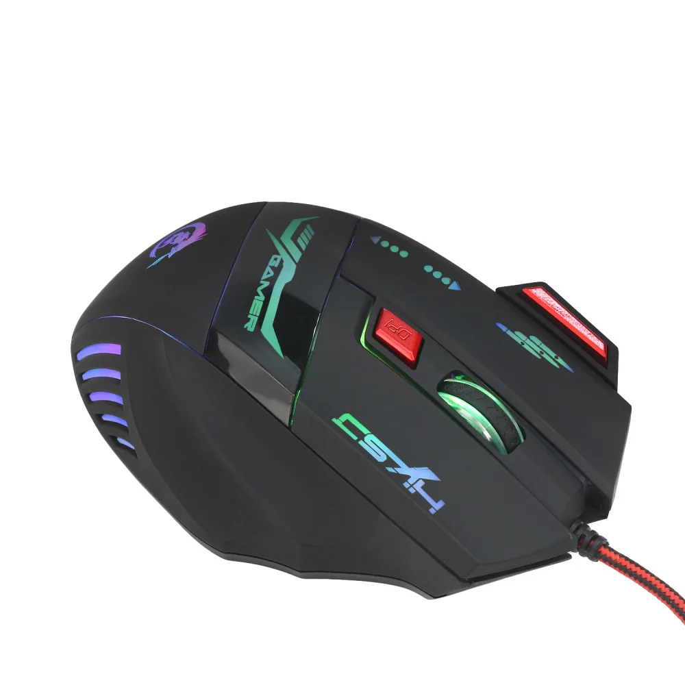 USB Проводная игровая мышь светящаяся 7 клавиш оптика 3200 dpi для настольных компьютеров Ноутбук игровой офис