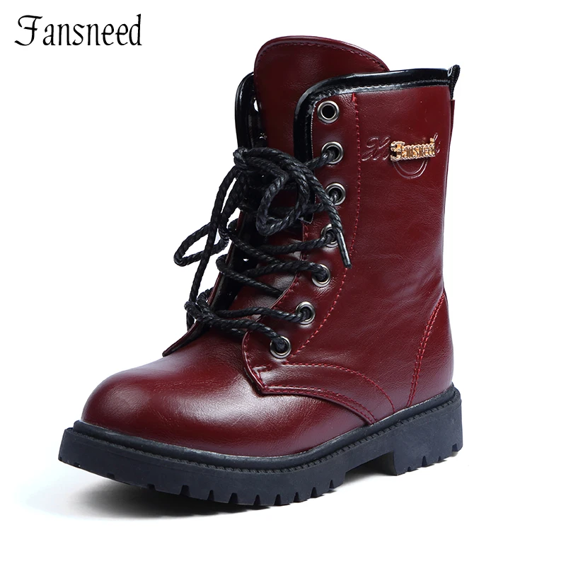 2019 Новая Осенняя детская обувь для мальчиков и девочек кожаная нескользящая