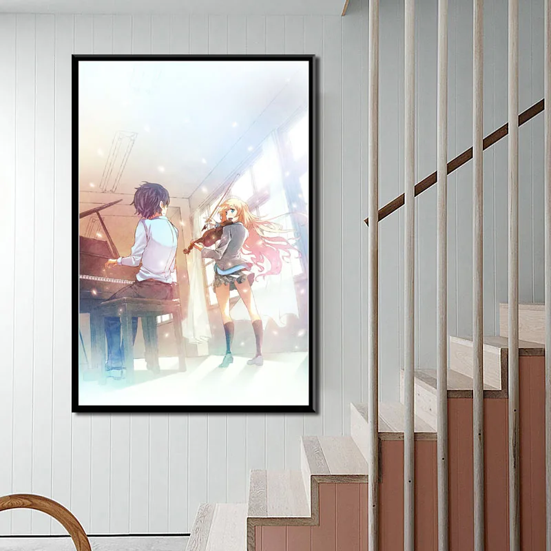 P749 Your Lie in April Hot Japan Anime Art Painting Silk Canvas Poster Wall Home Decor | Дом и сад
