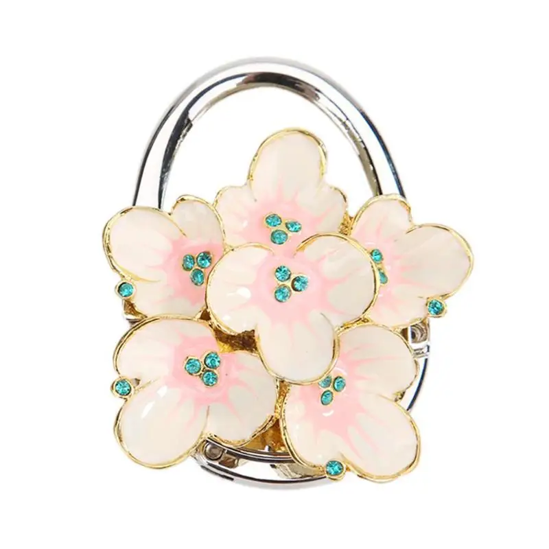 Flower Shape Metal Desk Table Hooks Folding Handbag Holder Bag Hook Purse Hanger Small and Delicate Easy to Carry Around | Дом и сад