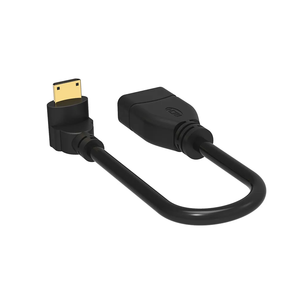 Противоположный правый угол 90 градусов мини HDMI мужчин и женщин HDMI конвертер адаптер кабель конвертер адаптер HDTV разъем XC1189