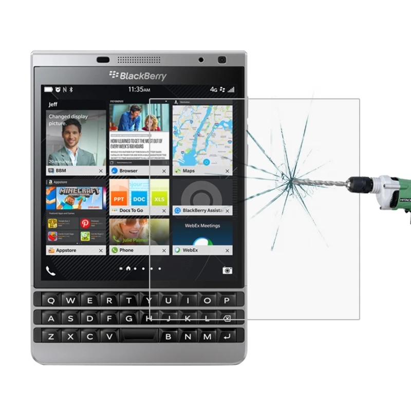 Для BlackBerry Passport Silver Edition 0 26 мм 9H твердость поверхности 2.5D Взрывозащищенная