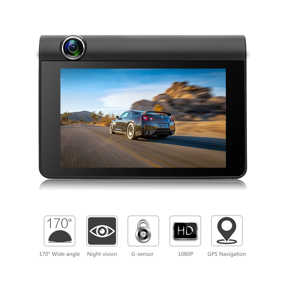 3 в 1 Автомобильный радар-детектор DVR gps позиционирование видео " видеорегистратор Автомобильный видеорегистратор Камера Двойной объектив с камерой заднего вида Регистратор