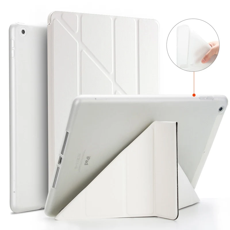 Мягкий ТПУ Задний защитный чехол для Apple iPad 9,7 смарт-чехол для iPad 9,7 чехол A1822 A1823 чехол для планшета+ пленка - Цвет: white