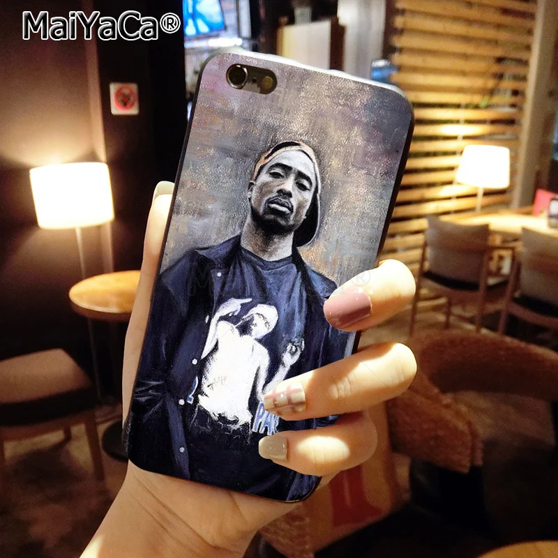 MaiYaCa 2pac Tupac и Biggie роскошный качественный черный силиконовый мягкий чехол для телефона для iPhone 8 7 6S Plus X 5S SE 11pro max Coque Shell