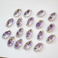 min order 20pcslot natural dried flower decoration geometry irregular shape flatback resin beads diy jewelry earring accessory