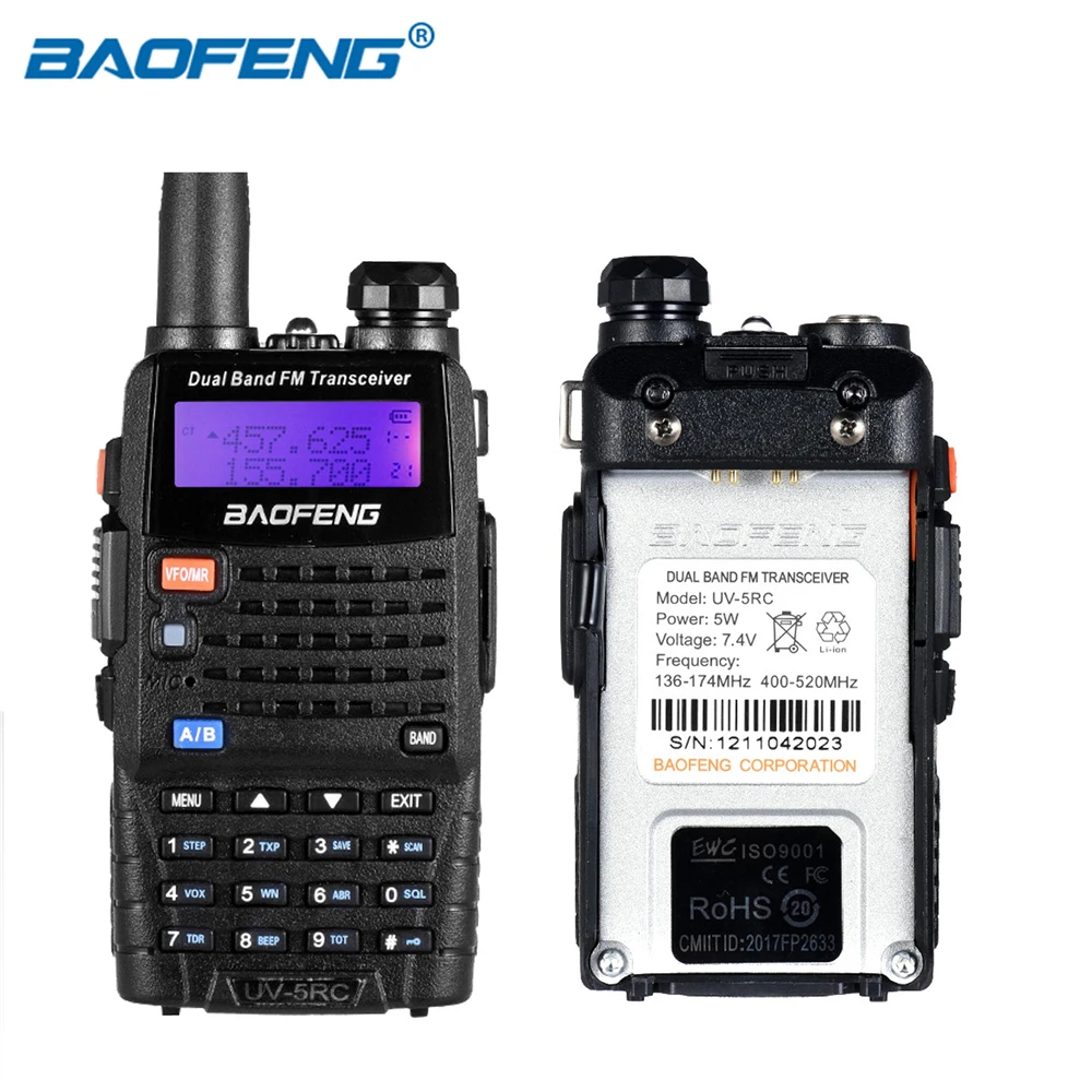 Портативная рация Baofeng Двухдиапазонная VHF UHF 136 174/400 520 двухстороннее радио