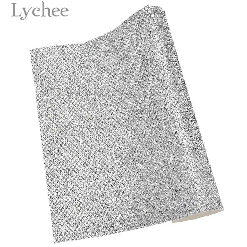 1 Lychee Life 21x29 см А4 сетка блестящая искусственная кожа ткань Высококачественная Синтетическая Кожа DIY материал для сумок одежды - Цвет: 1