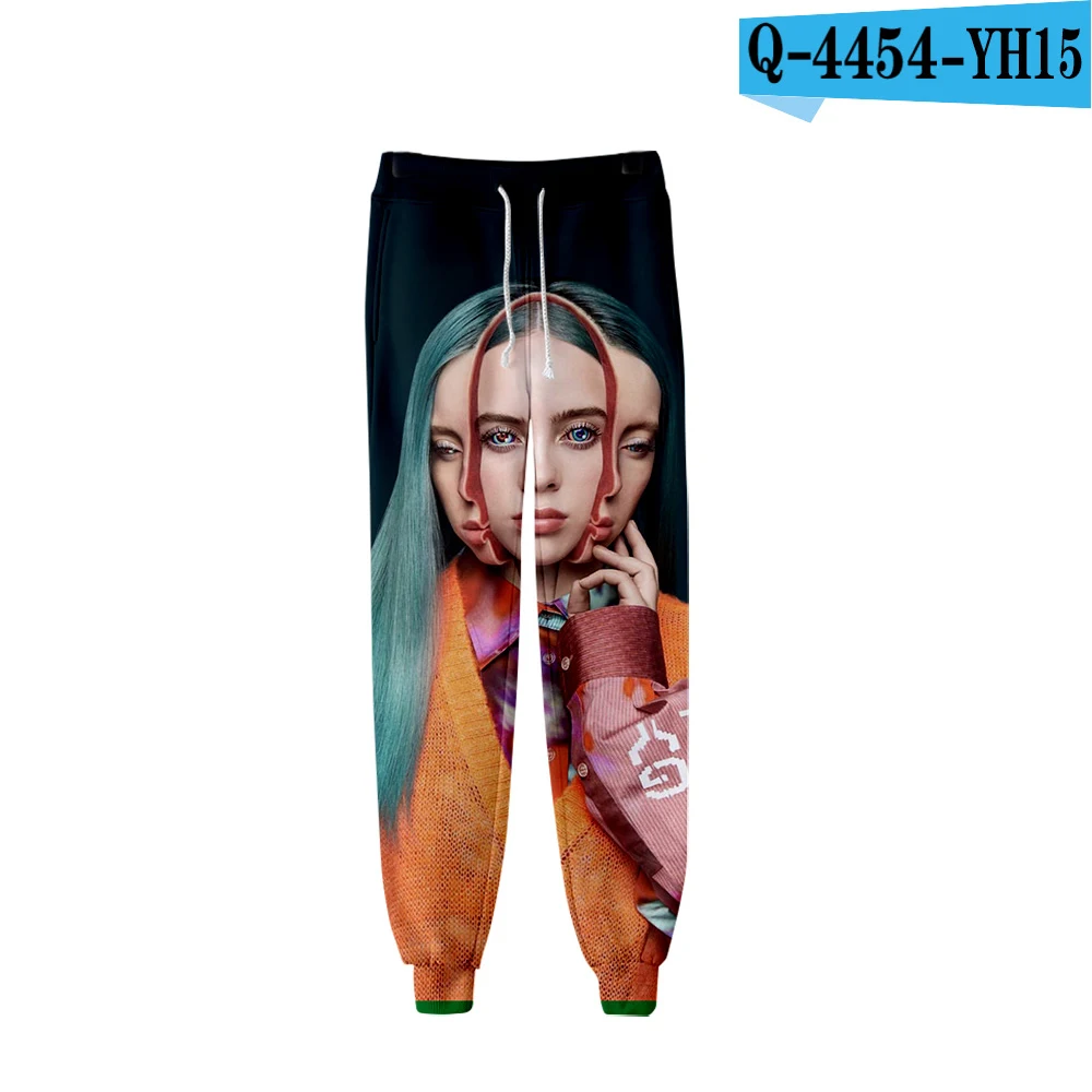 Frdun Tommee 3D Billie Eilish брюки с принтом повседневные весенние повседневные штаны для бега женские и мужские брюки тонкие крутые горячая Распродажа брюки 4XL - Цвет: YH15-1