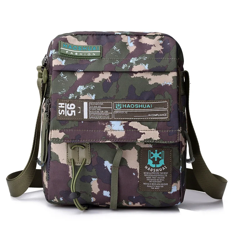 camouflage Мужская нейлоновая сумка-мессенджер, сумки через плечо, многофункциональные модные повседневные походные сумки для путешествий и езды на велосипеде, школьная сумка XA80ZC - Цвет: camouflage