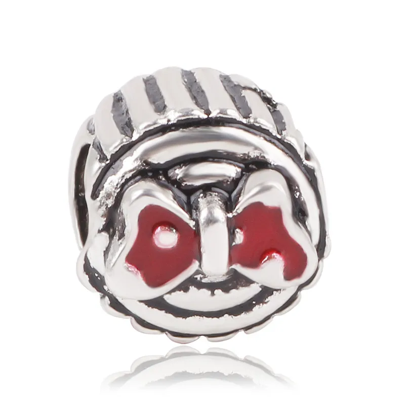 AIFEILI Fit Pandora Серебро 925 Микки браслет розовый шарик ожерелье оригинальная Подвеска подарок цвет Мода синий для женщин G