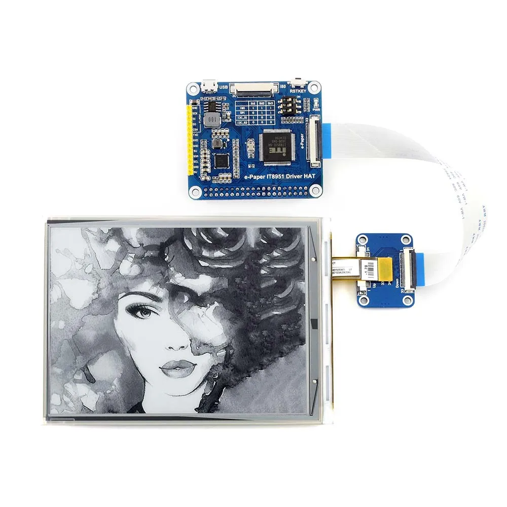 Waveshare 800*600 6 дюймовый E Ink дисплей шляпа для Raspberry Pi IT8951 контроллер USB/SPI/I80/I2C
