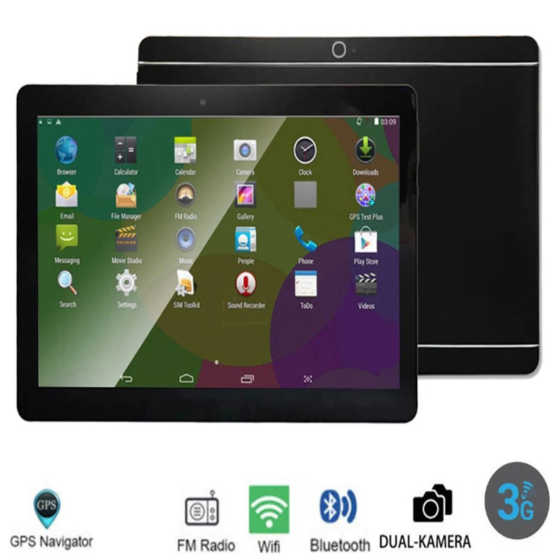 IBOPAIDA 10 дюймов планшетный ПК 2G 16 Гб 3g четырехъядерный IPs HD Dual SIM GPS Android 7 0