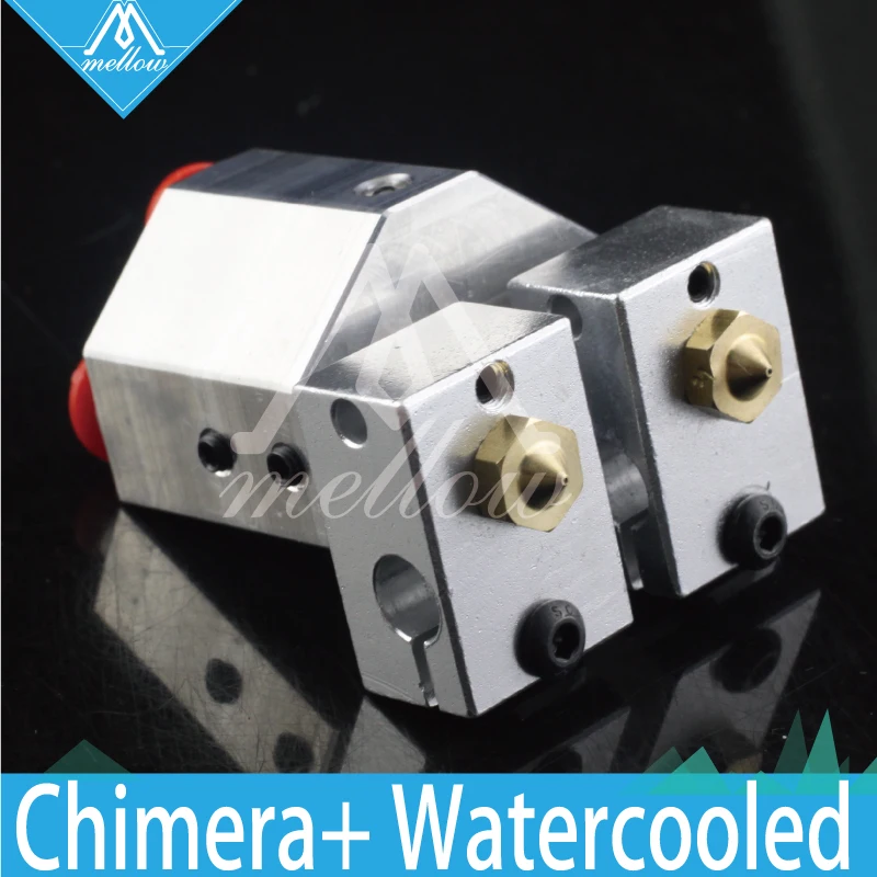 Мягкий цельнометаллический/Тефлон Химера Hotend полный комплект мульти экструзии 3D