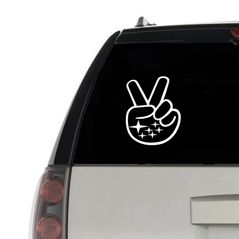 Виниловая наклейка для Subaru Peace Sign ручная волна украшение окна автомобиля Логотип