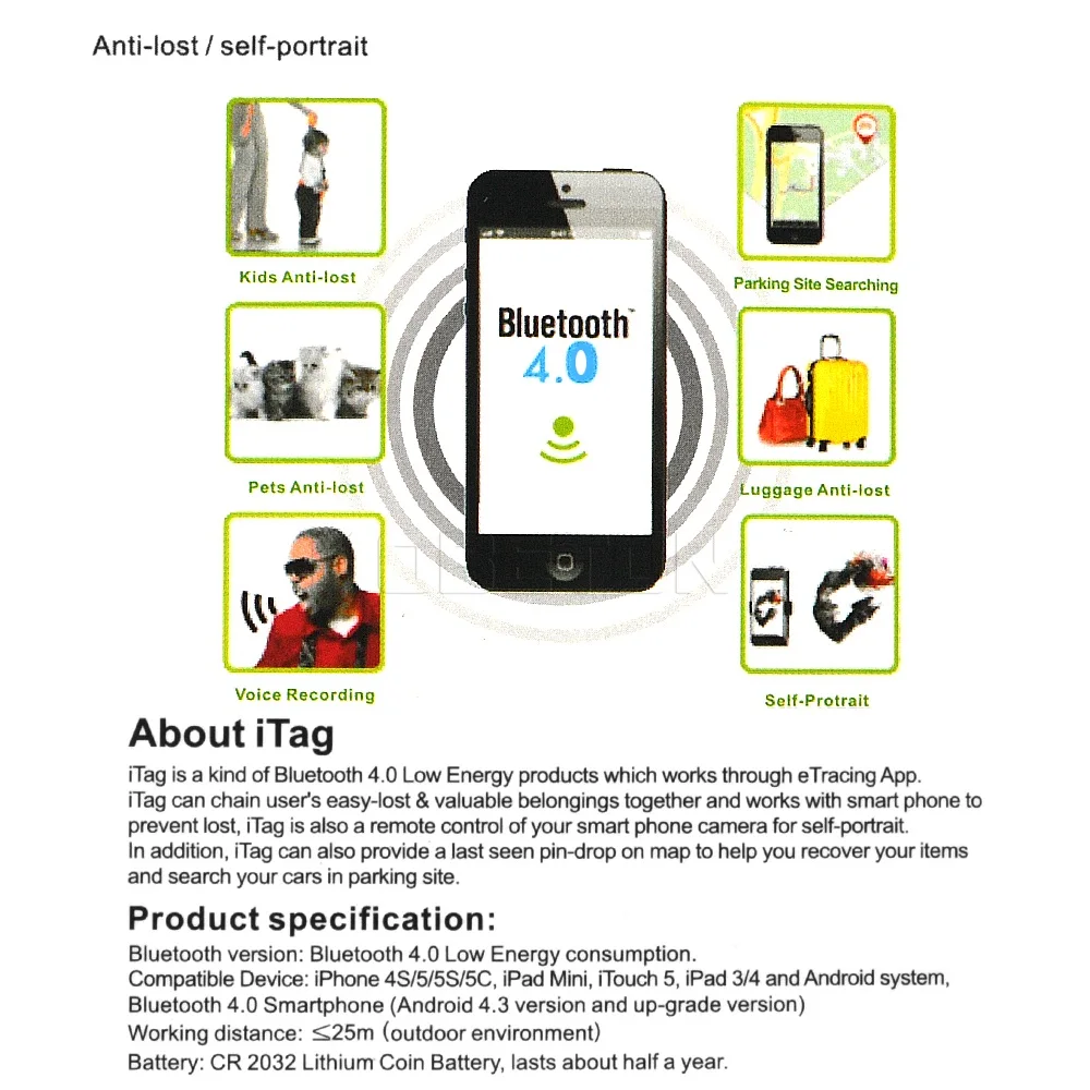 Умный трекер Kebidumei с защитой от потери Bluetooth 4 0 видоискатель ключей для детей