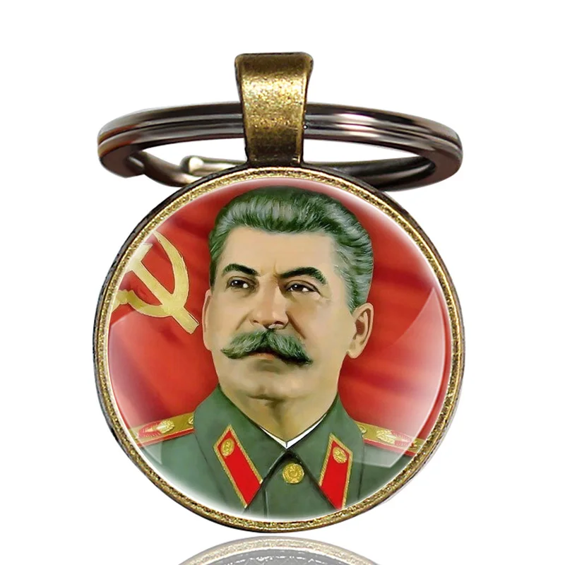 

Classic Soviet Hero Stalin Key Chains Vintage Men Women Communism Key Rings Gifts