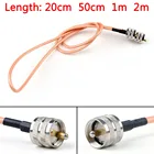 Areyourshop RG142 кабель, PL259 UHF штырьковый кабель для автомобильной радиоантенны 20 см 50 см 1 м 2 м, оптовые кабели