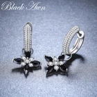 BLACK AWN Роскошные ювелирные изделия из стерлингового серебра 925 пробы Свадебные Висячие серьги для женщин серьги I078