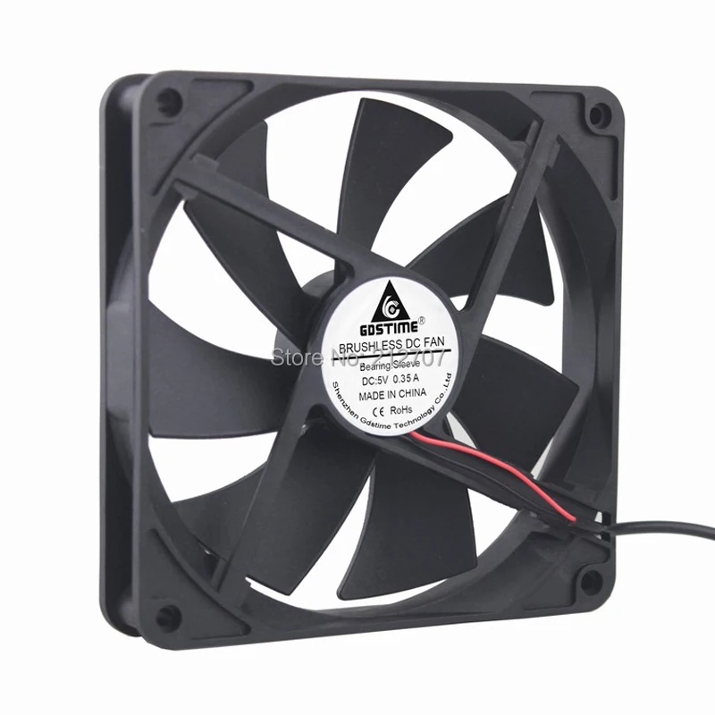 5 шт. Gdstime В USB 140 мм 140x25 бесщеточный компьютерный кулер для процессора охлаждающий