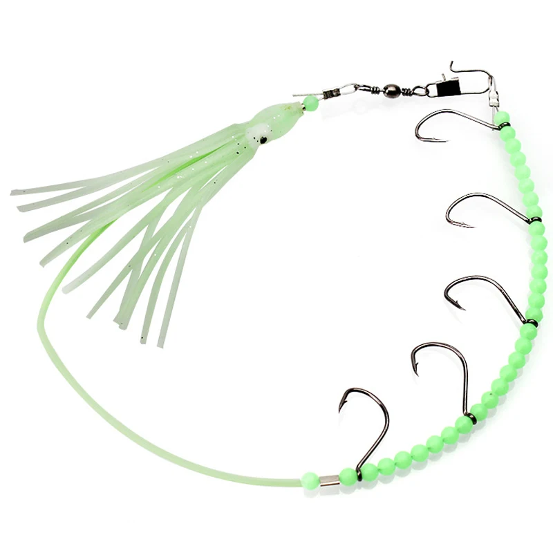 2 шт./лот Длинные Стиль бусины кальмар Рыбалка приманки рыбы провода линии