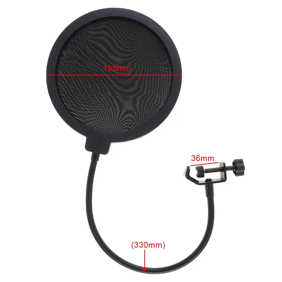 

Double Layer Studio Microphone Flexible Wind Screen Mask Mic Pop Filter Shield for Speaking Recording Accessories