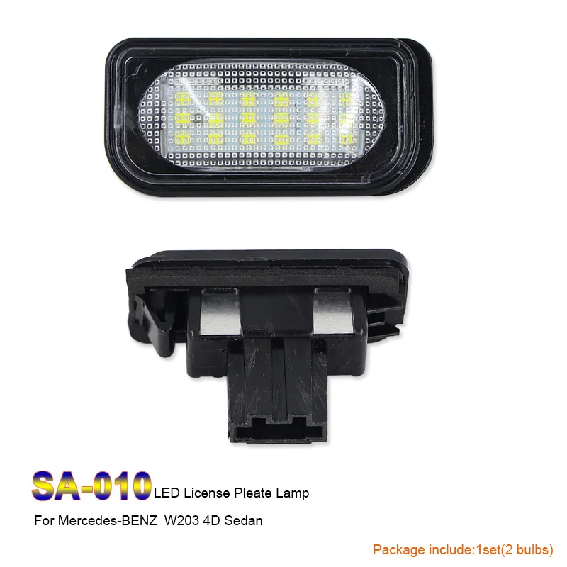 SAARMAT LED Number License Plate Light Luggage Compartment Lamp Error Free for BMW 1 3 5 6 Series Mercedes-Benz 6000K white @12V |