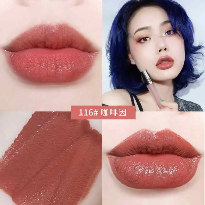 116 Novo velvet matte lip gloss Pen shape long lasting waterproof sexy red beans batom nude brown lip tint moisture lipstick BN162 - Цвет: 116
