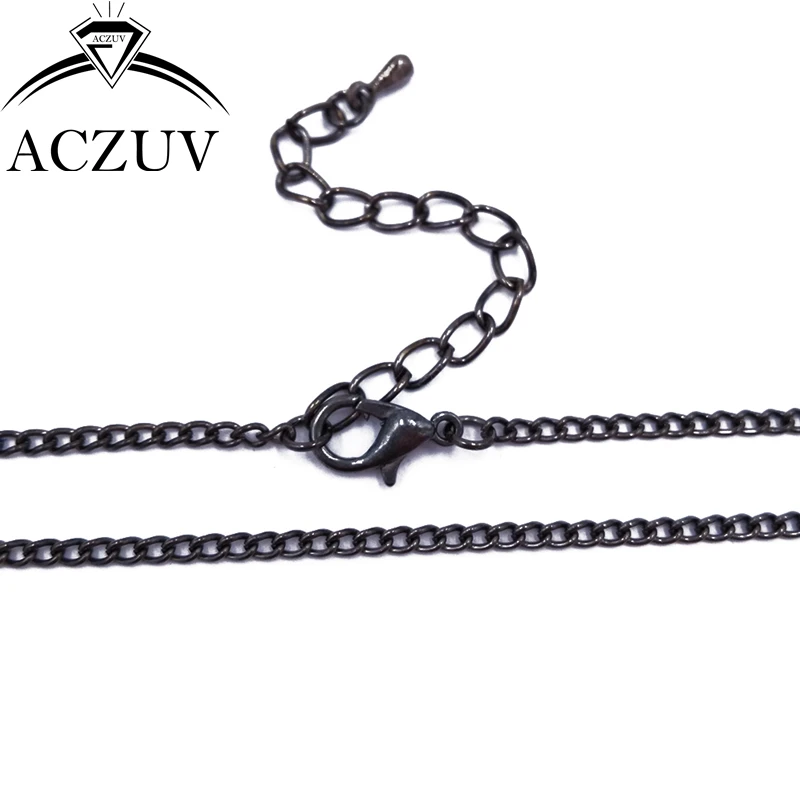 

100 шт., 2 мм, 20 см до 80 см, черная металлическая цепочка с цепочкой, браслеты, часы, цепочки для кулона, ювелирные изделия, FCC007