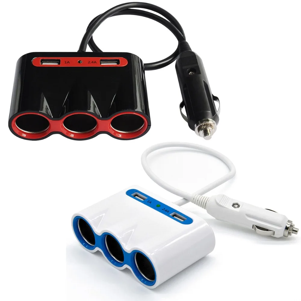 120 W 3 автомобильный прикуриватель адаптер 3.4A двойной зарядное устройство USB