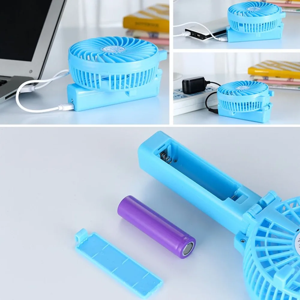 Portable Hand Fan USB Rechargeable Foldable Handheld Mini Cooler 3 Speed Adjustable Cooling for Outdoor Travel | Бытовая техника