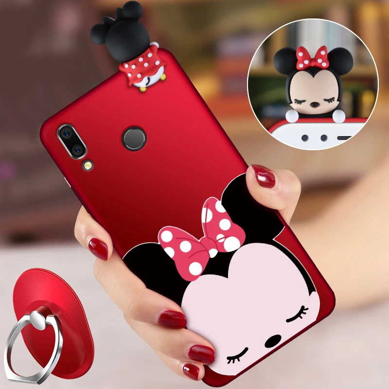 Чехол для Huawei P Smart 2019 Hengneker мультяшный 3D Милый Минни Маус полная защита