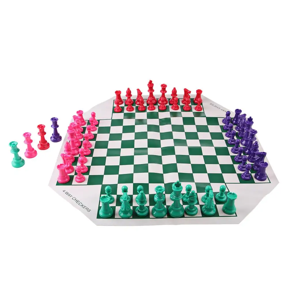 Мягкая складная 4-полосная шахматная доска Chessman портативный набор Высокое