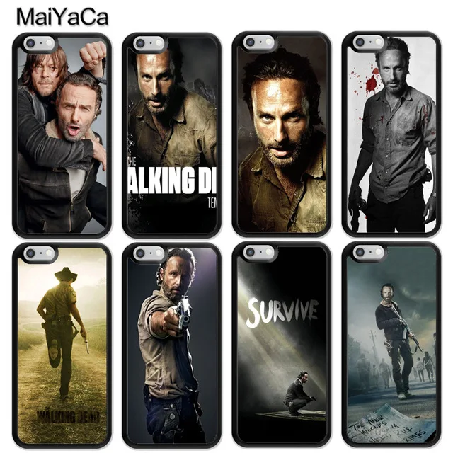 MaiYaCa THE WALKING DEAD RICK для iPhone 4 SE 5C 5S 5 6 6S 7 8 Plus X XR XS MAX черный мягкий чехол телефона