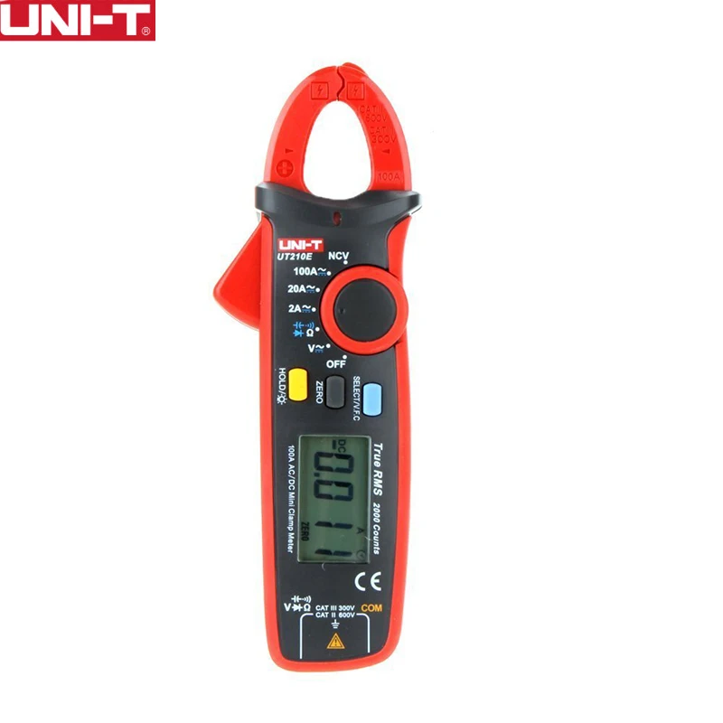 Uni t Мини цифровой клещи мультиметр UT210E ручной RMS AC/DC Измеритель сопротивления