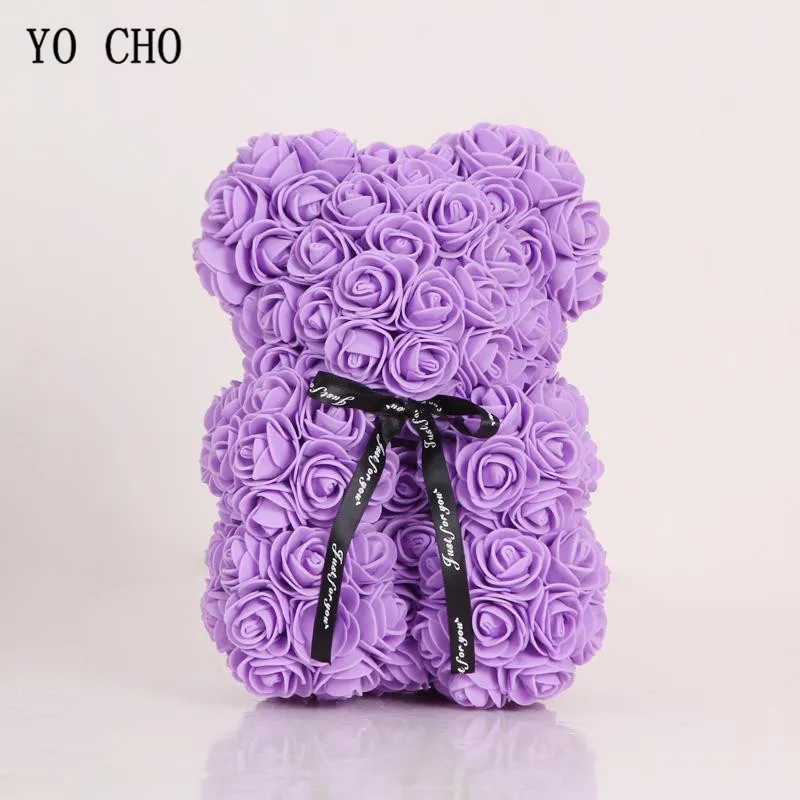 YO CHO Hot 25 см пенопластовые розы медведь подарок на Новый год и День Святого